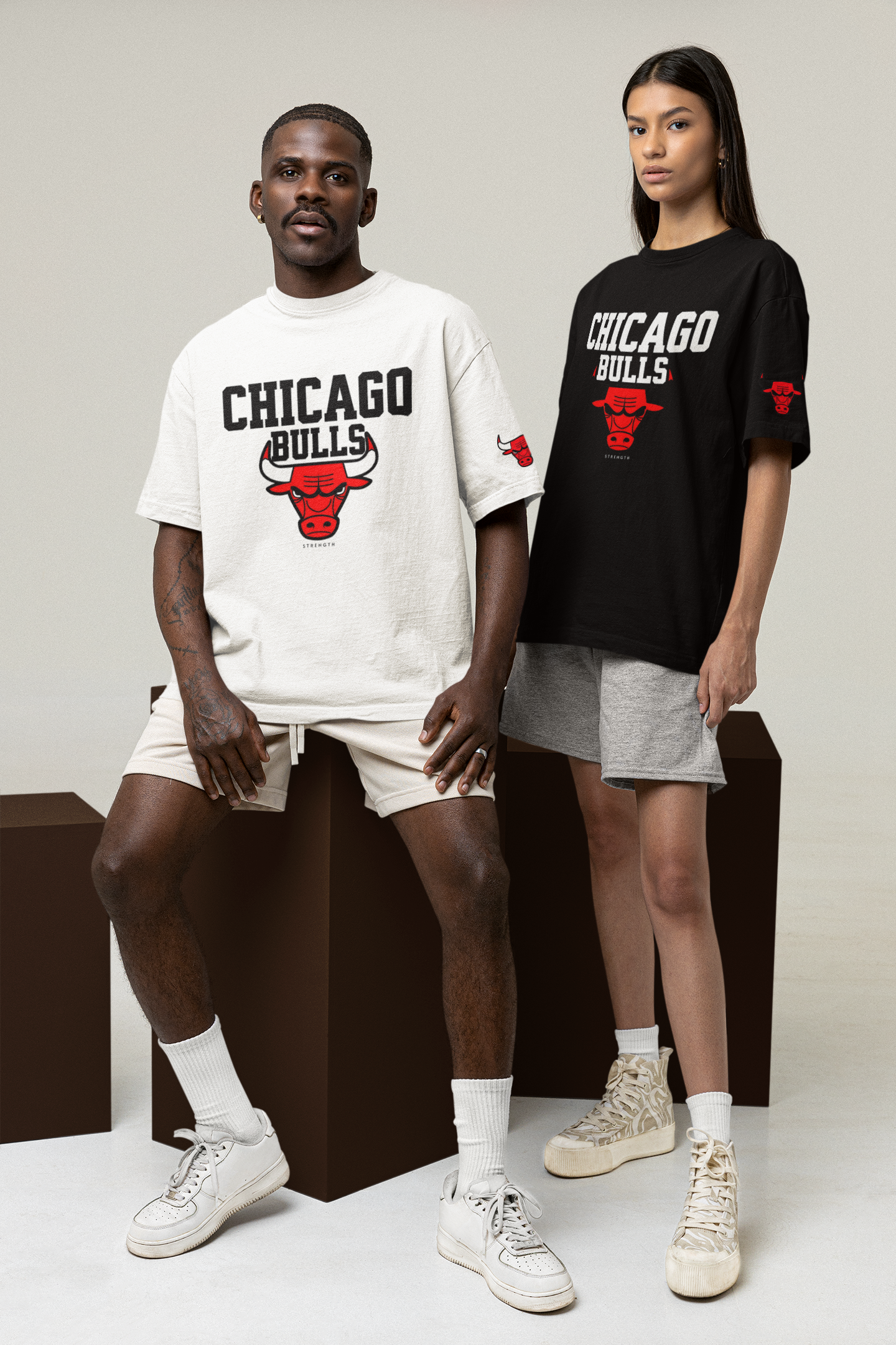 Chicago Bulls Printed T-shirt (Oversized)
