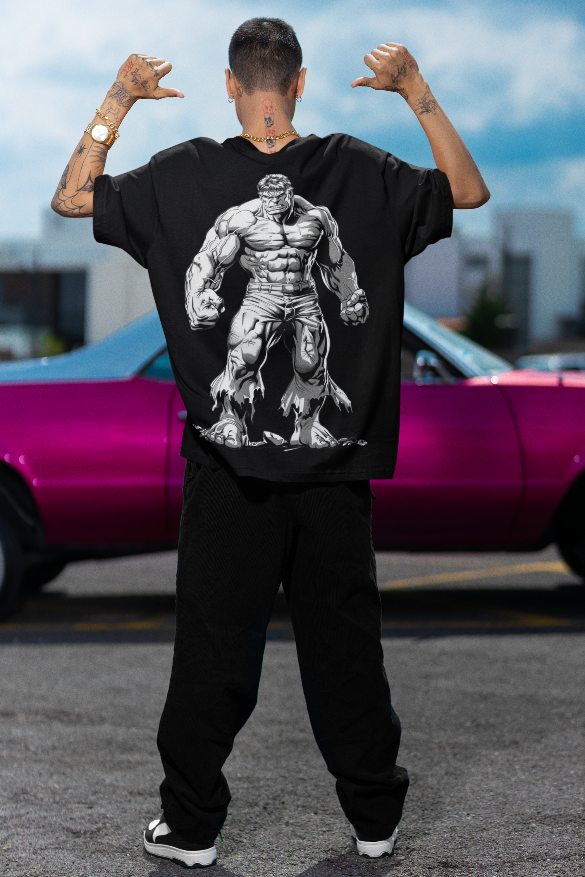 Hulk Printed Oversized T-Shirt