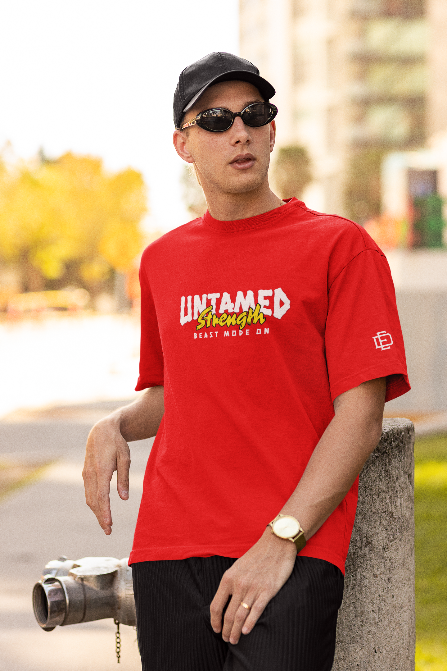 UNTAMED Strength BEAST MODE ON ED Printed T-Shirts