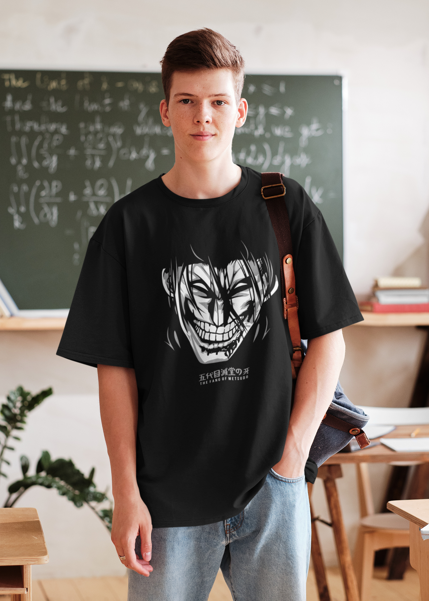 The Face of Betrayal” Anime Black Oversized T-Shirt