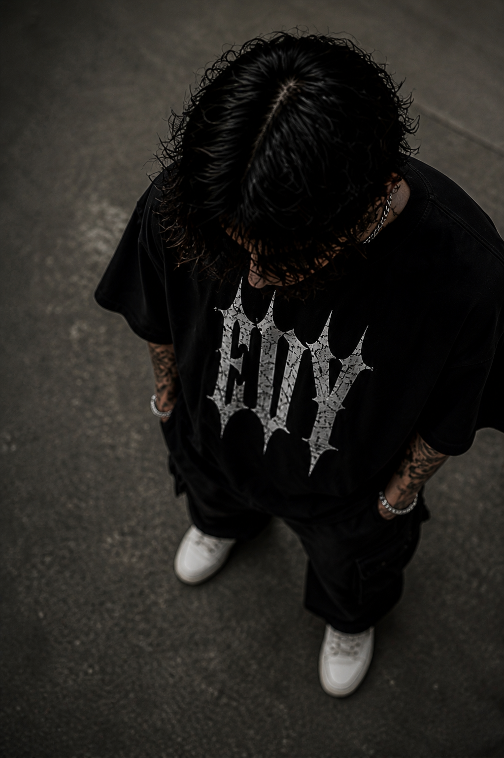 Edysahh Void Series Oversized T-Shirt – 240 GSM Premium Heavyweight Cotton Streetwear (Limited Drop) - Image 4