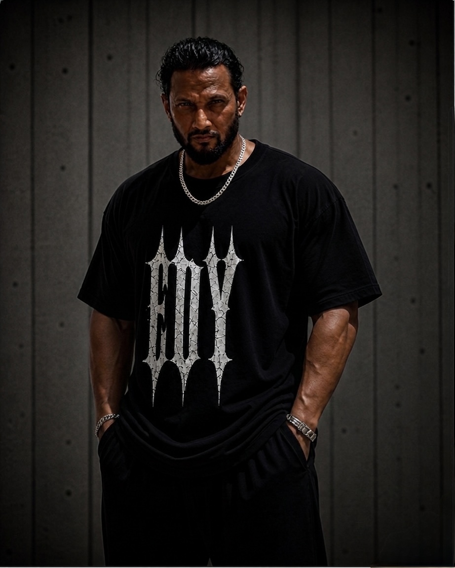 Edysahh Void Series Oversized T-Shirt – 240 GSM Premium Heavyweight Cotton Streetwear (Limited Drop) - Image 6