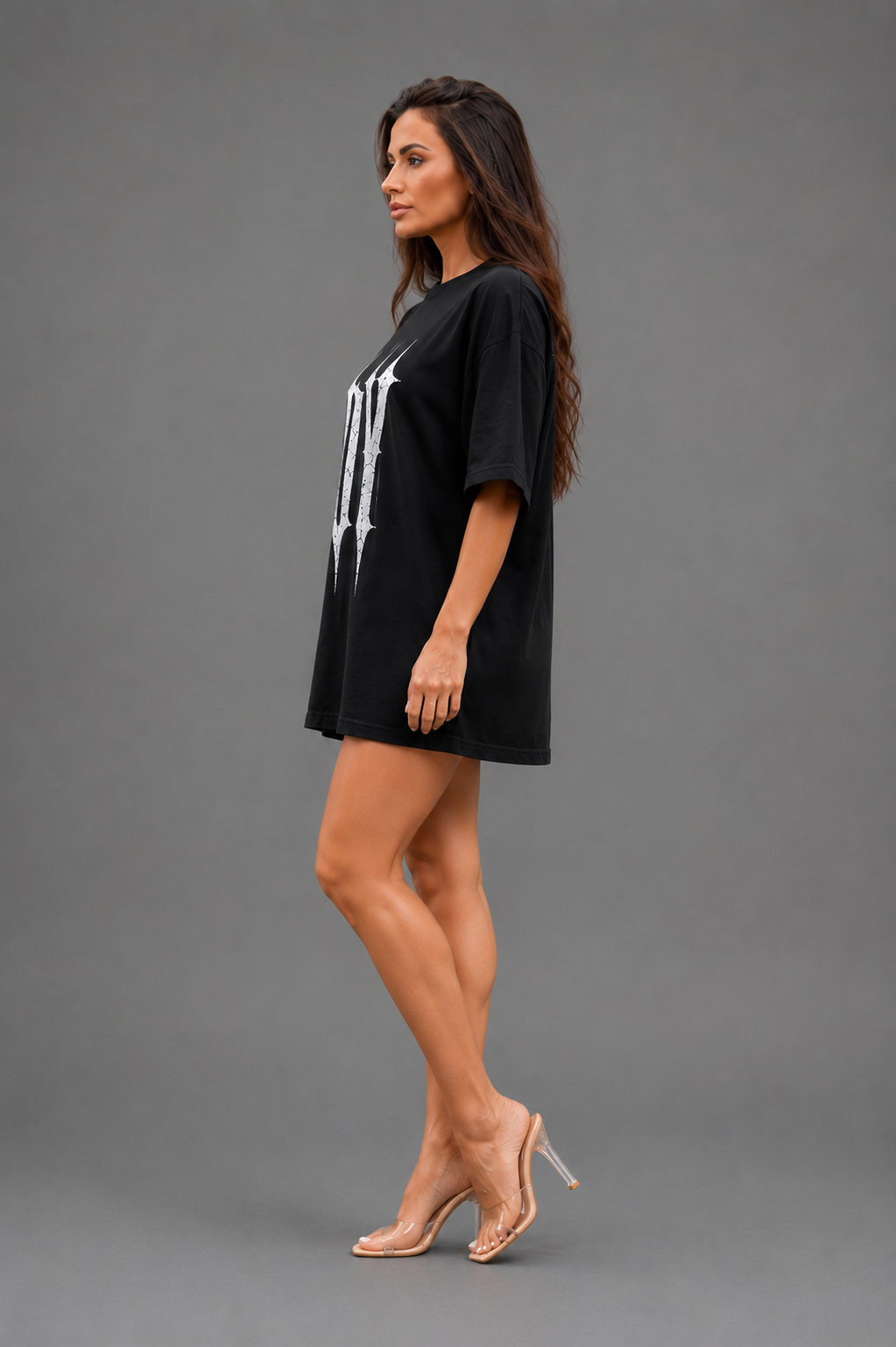 Woman Edysahh Void Series Oversized T-Shirt – 240 GSM Premium Heavyweight Cotton Streetwear (Limited Drop) - Image 2