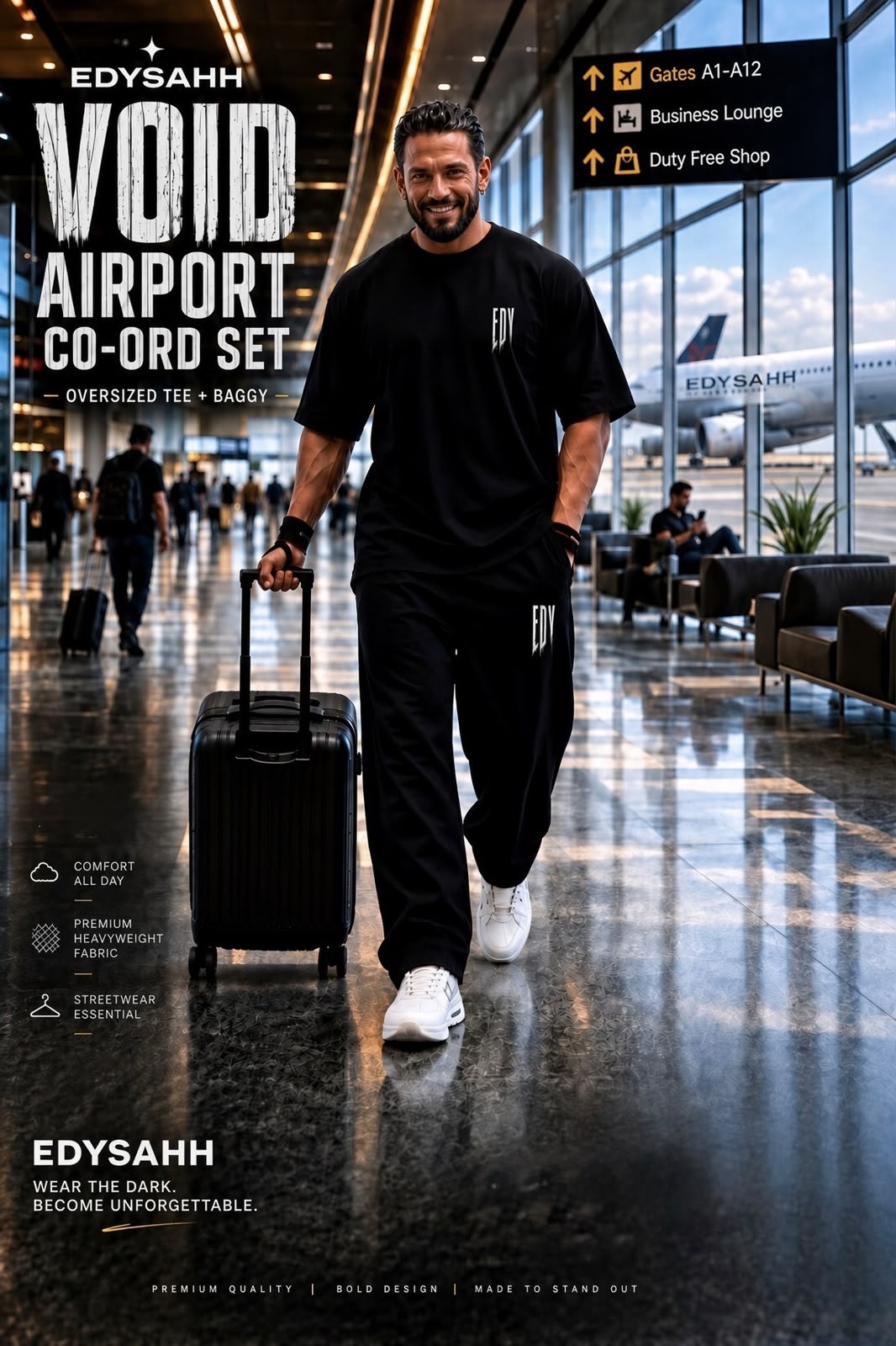 Edysahh VOID Heavyweight Airport Co-ord Set (240 GSM)